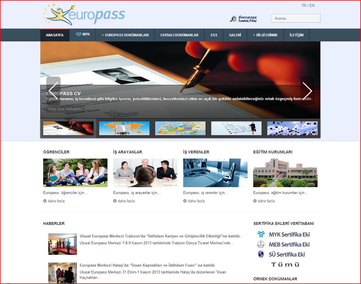 europass website